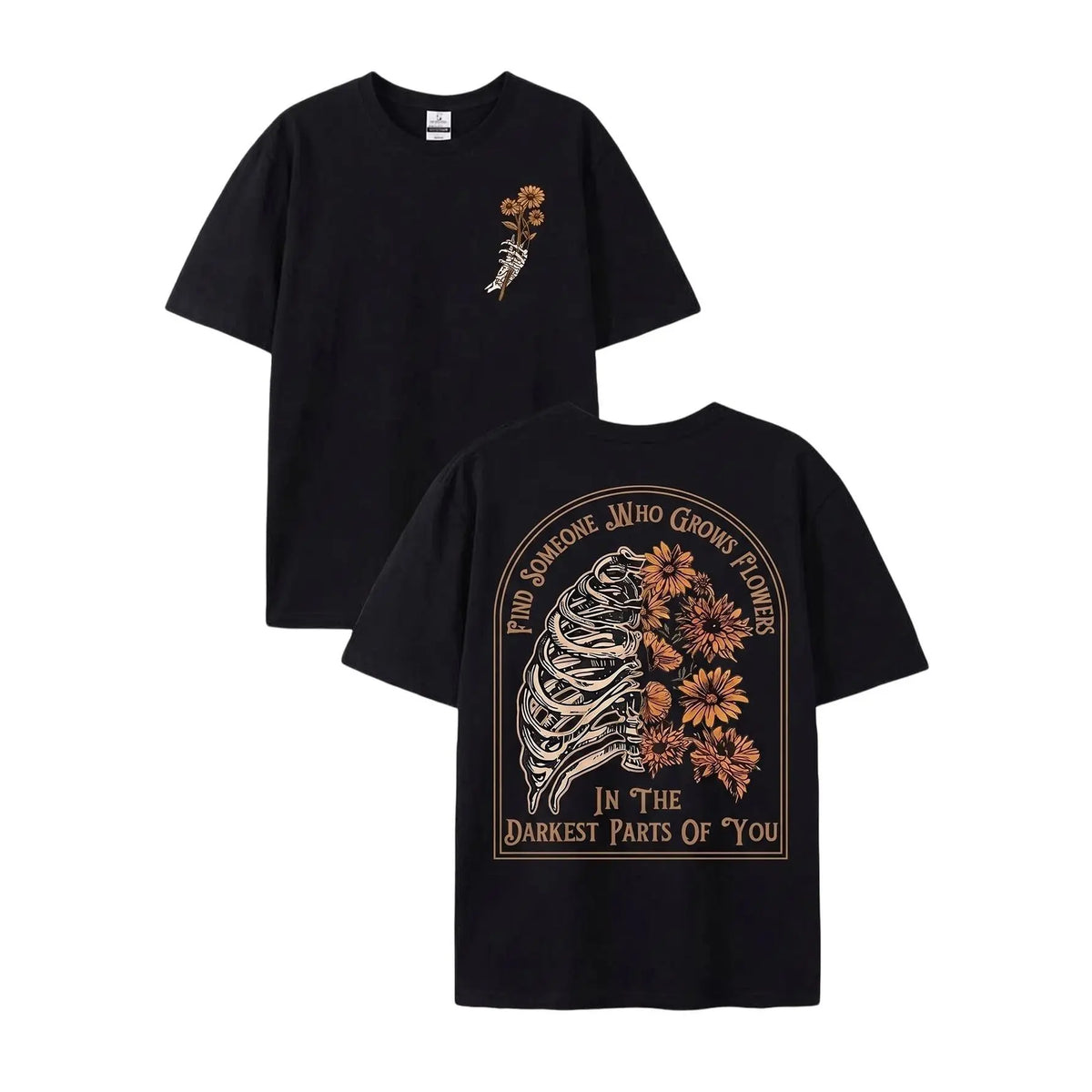 Men's Shortleeve Sunflower Graphic T-Shirt - 230g 100% Soft Washed Cotton, Round Neck, Digital Print, Vivid Color Hold, Casual All-Season Men's Clothing, Graphic Tops