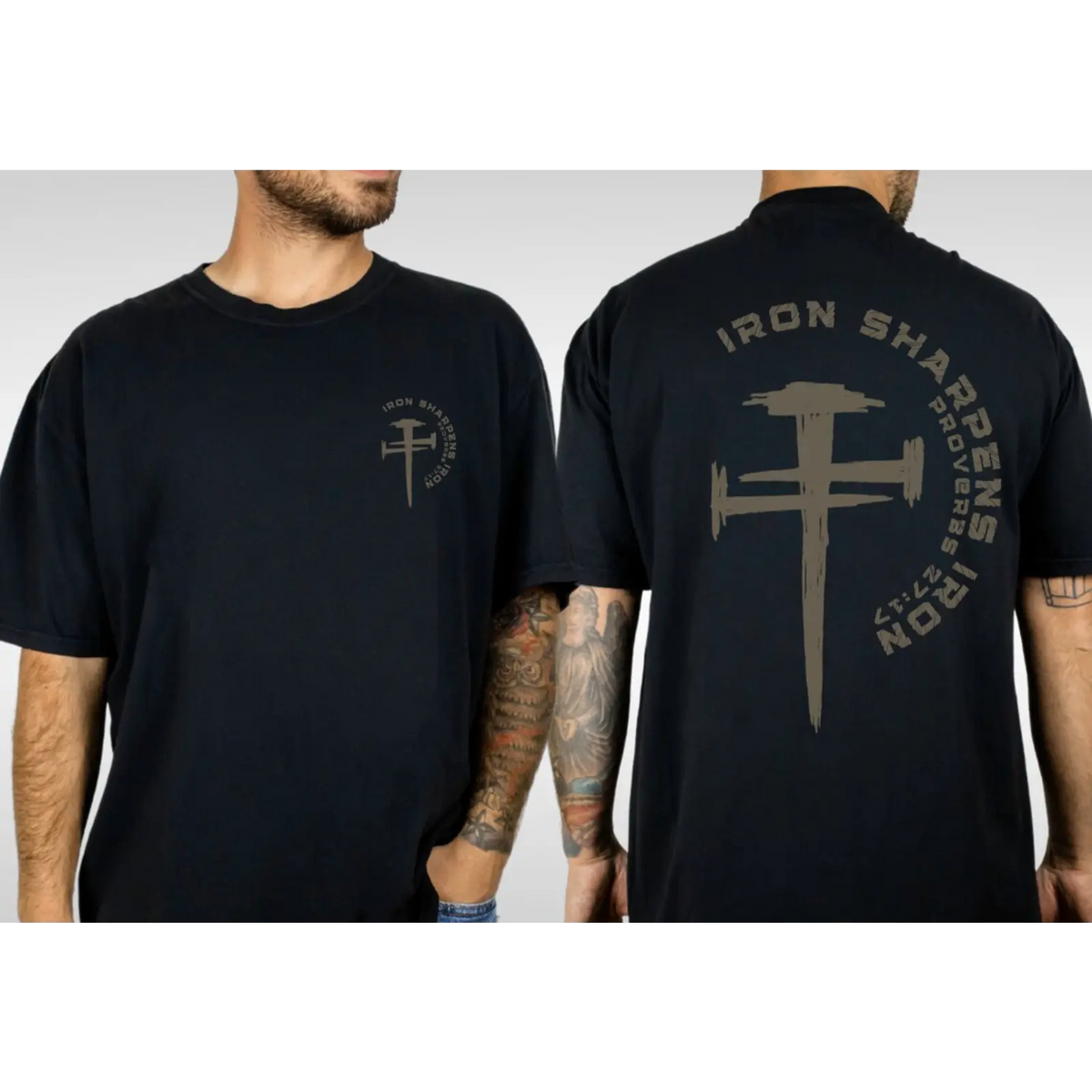 Iron Sharpens Iron Christian Gym Shirt Gym Pump Christian Clothes Proverbs Bible Verse Shirt Christian Streetwear Jesus Christian Man Shirt