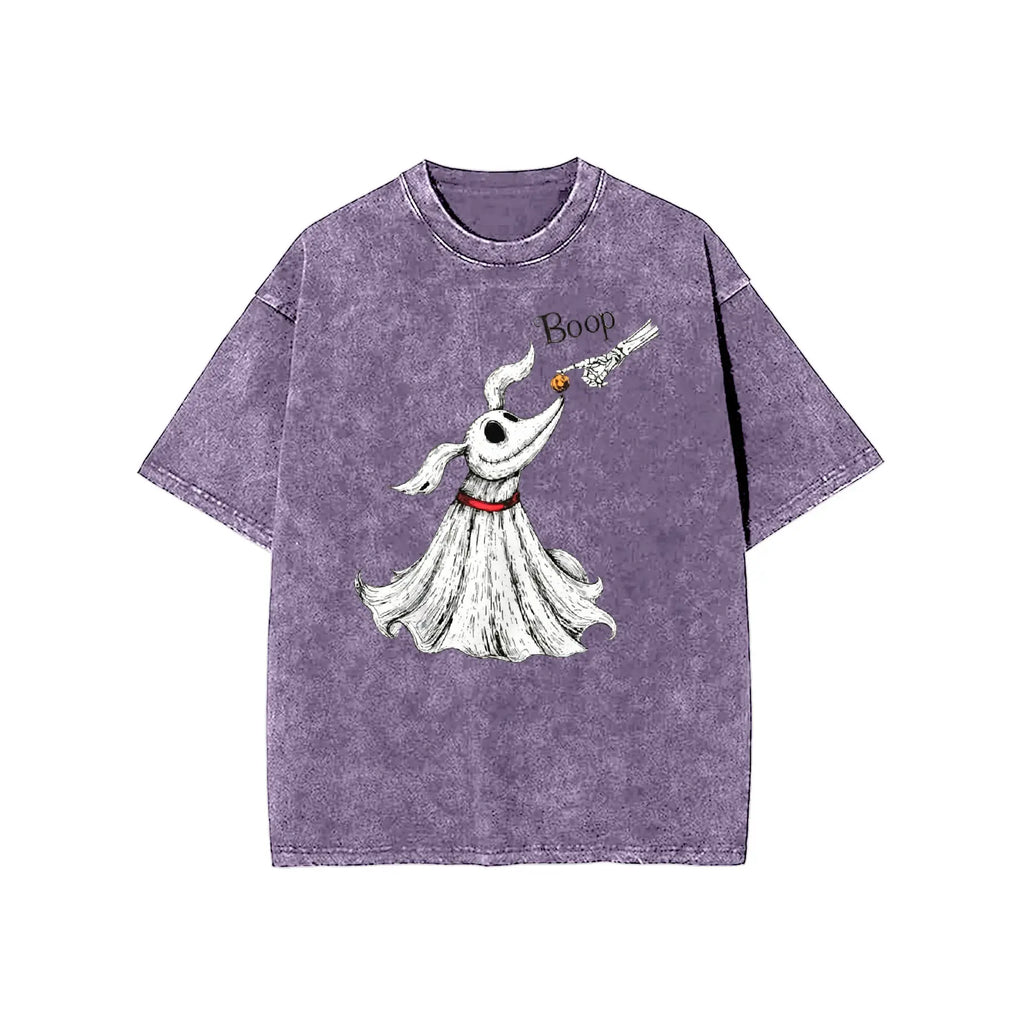 Zero Dog Boop Skeleton Hand Funny T-Shirt, Halloween Trip Tee, Nightmare Before Christmas Matching Shirt