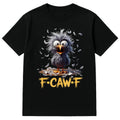 Women's Pure Cotton Graphic T-Shirt, Streetwear Top with Funny Comic Art Print, Comfortable Loose Fit Short Sleeve Tee for Everyday Wear, Piece, Fabric, Cartoon Humor, F-Caw-F, Shortsleeve, Casual, Clothes, Round Neck