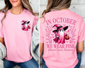 In October We Wear Pink Ghost Shirt, Halloween in October We Wear Pink, Breast Cancer Awareness Shirt, Pink Ribbon Shirt, Wear Pink Pumpkin PGS0018
