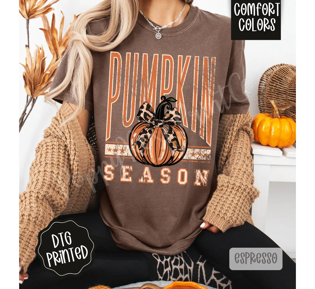 Pumpkin Season Comfort Colors, Trendy Women's Fall Tshirt