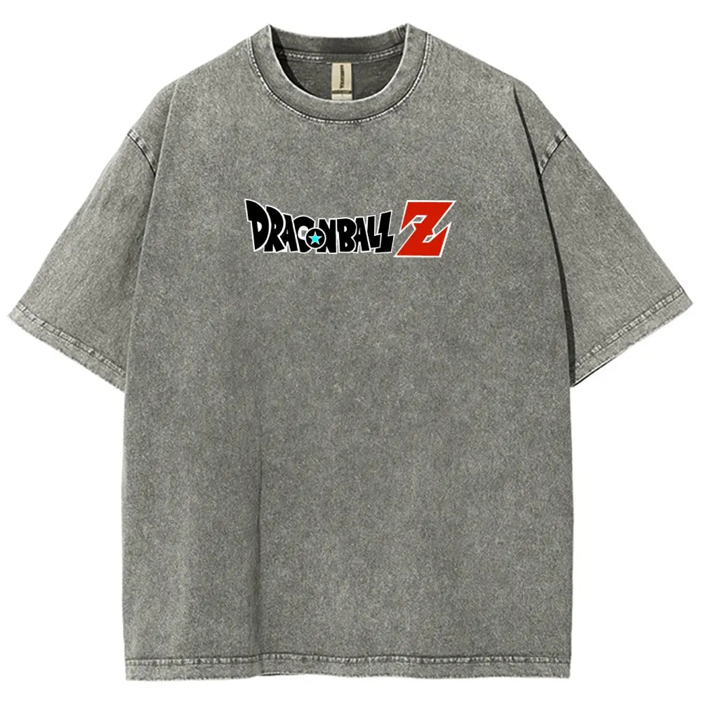 Dragon Ball DBZ Goku Anime Washed Graphic Tees Funny Japanese Cartoon Distressed Shirt 90s Vintage Streetwear Unisex Summer Gift"