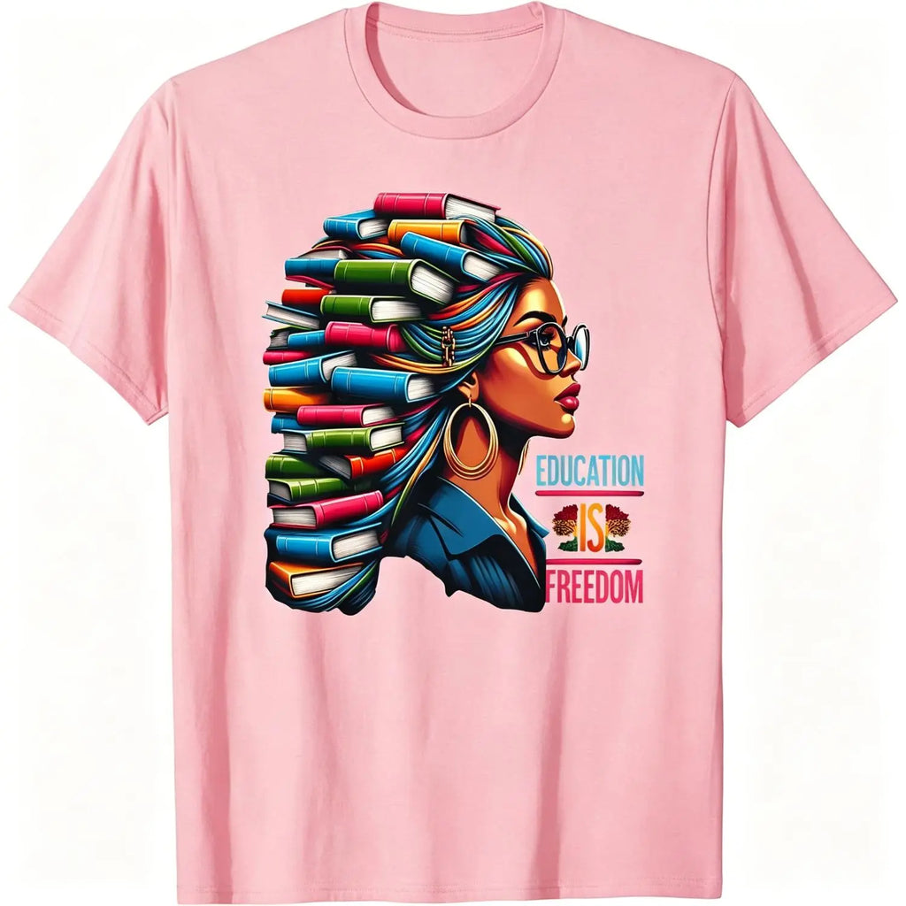 100% Made in the USA U.S.A., 180 grams of education is free, black teacher books, black history month t-shirt