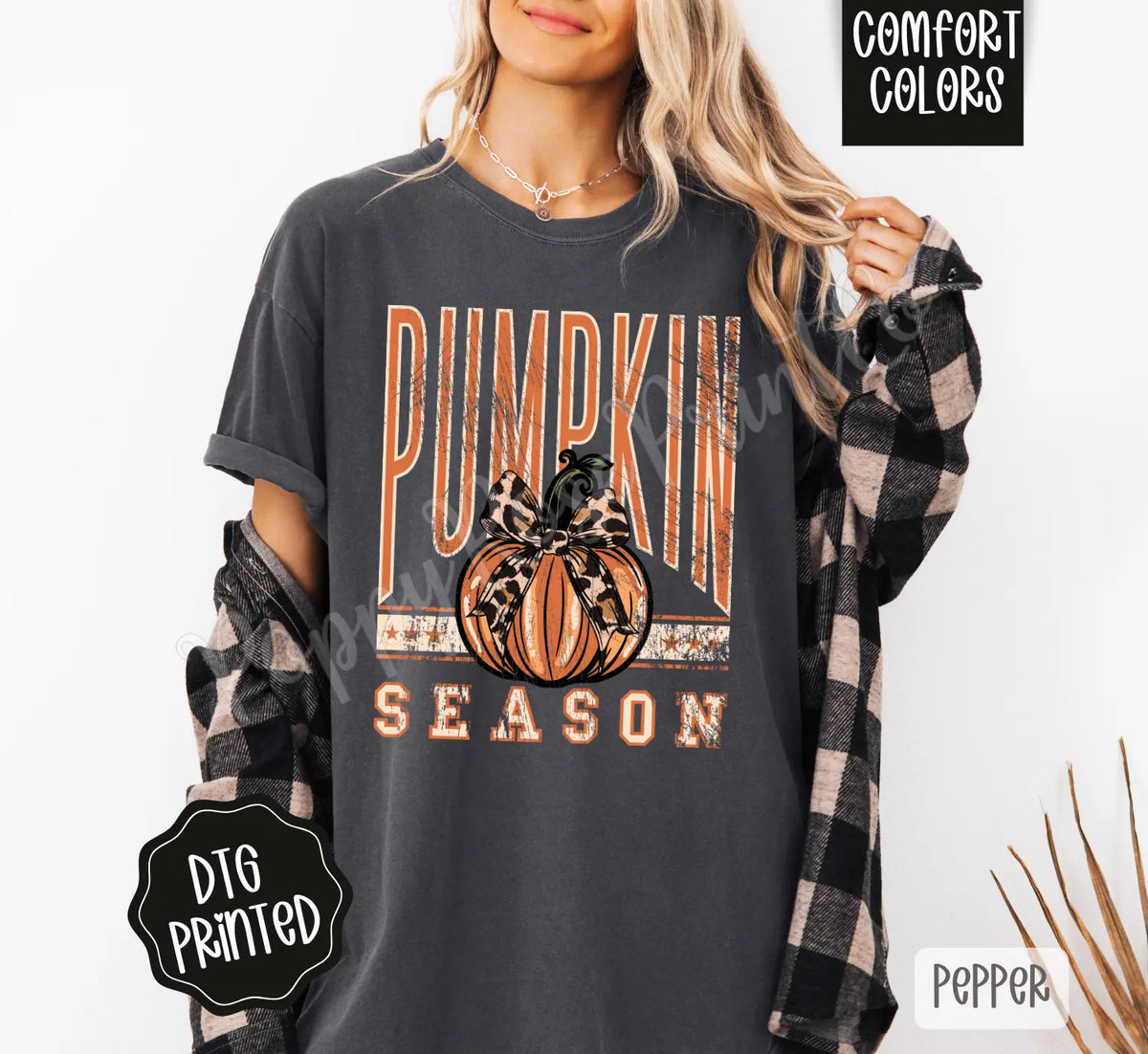 Pumpkin Season Comfort Colors, Trendy Women's Fall Tshirt