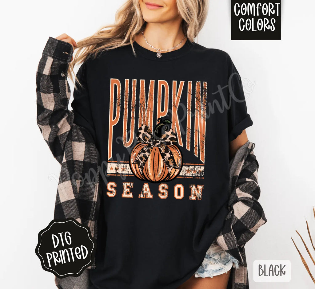 Pumpkin Season Comfort Colors, Trendy Women's Fall Tshirt