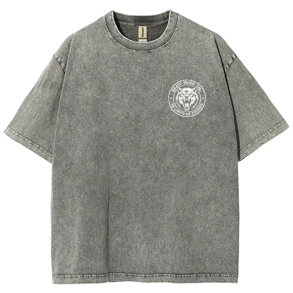 Sport Gym Wolves Oversized Tee Oversize Unisex Washed T-Shirt for Women and Men's Unisex Fit Batik Cotton Oversize Streetwear Menswear Super Soft Pre-Shrunk,back to school,back to school shopping,clothes for back to school,first day of school outfits