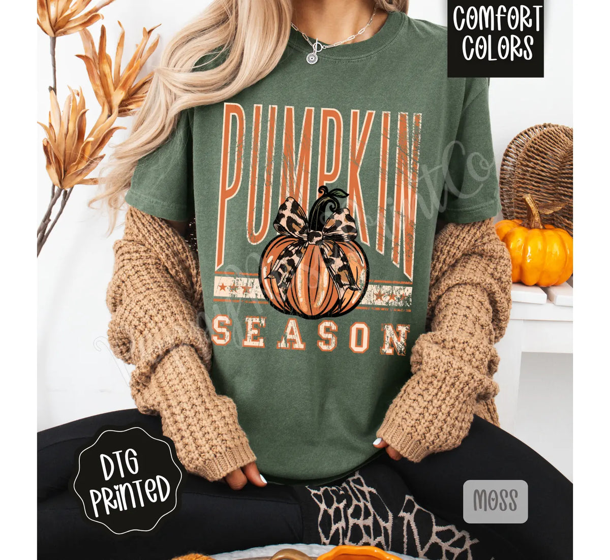 Pumpkin Season Comfort Colors, Trendy Women's Fall Tshirt