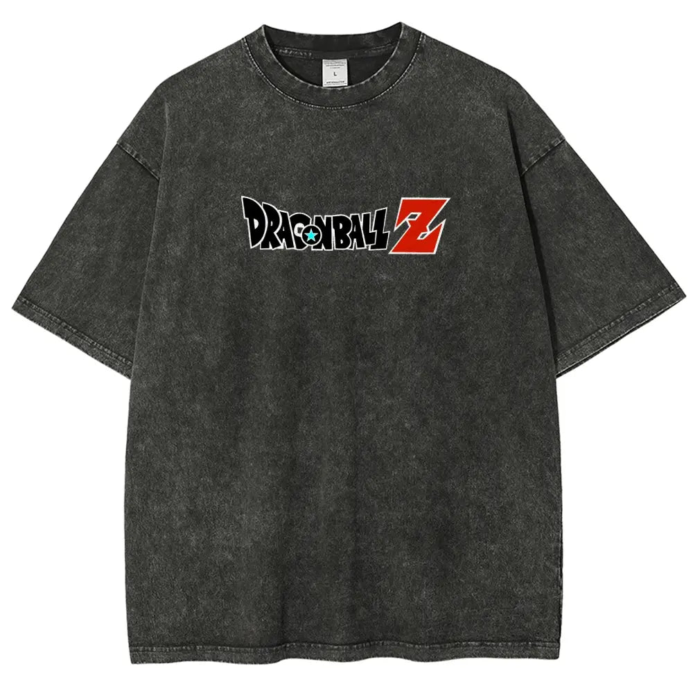 Dragon Ball DBZ Goku Anime Washed Graphic Tees Funny Japanese Cartoon Distressed Shirt 90s Vintage Streetwear Unisex Summer Gift"
