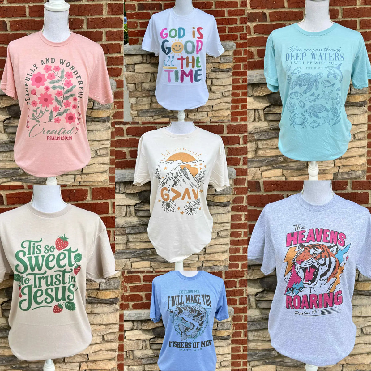 Women's Polyester-Cotton Christian Tops Collection - Summer Style Comfortable Tees, Buy 1 or All Options