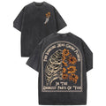 Men's Shortleeve Sunflower Graphic T-Shirt - 230g 100% Soft Washed Cotton, Round Neck, Digital Print, Vivid Color Hold, Casual All-Season Men's Clothing, Graphic Tops