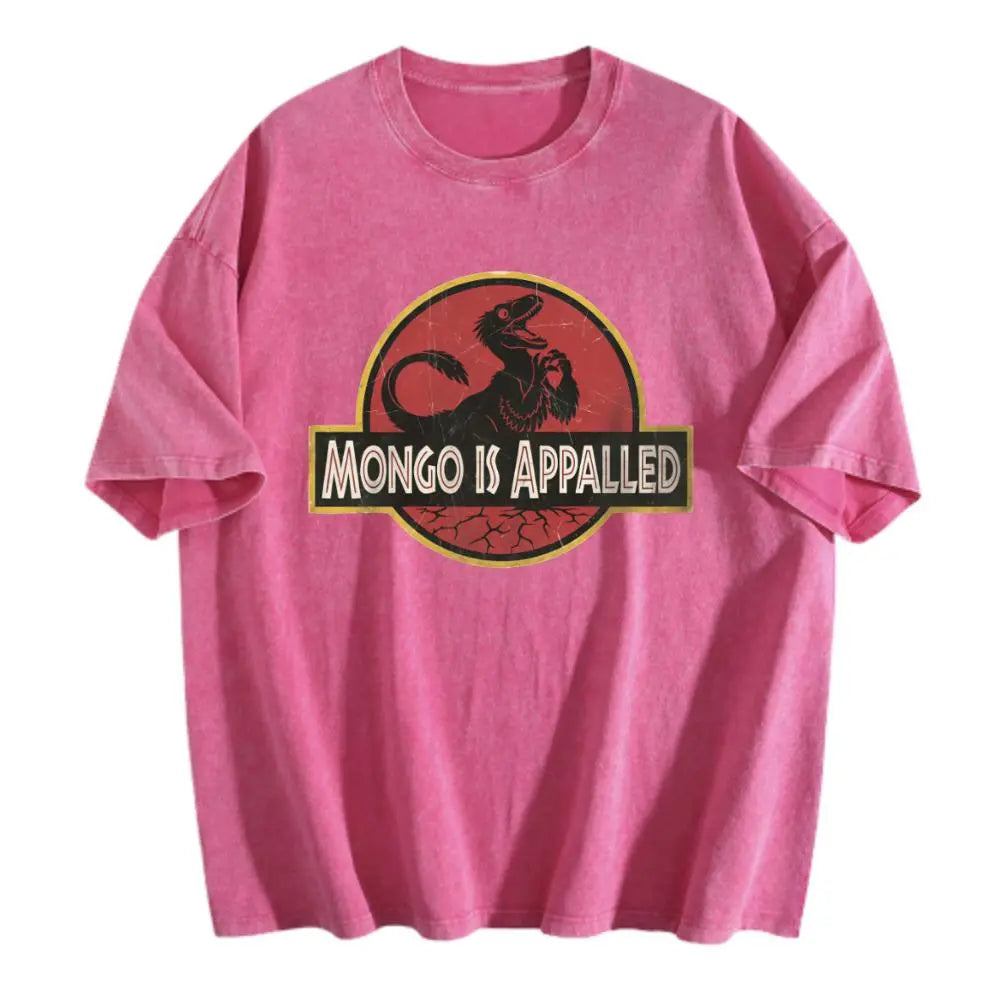 Oversize Cotton Graphic T-Shirt - Round Neck Short-Sleeve, Dungeon Crawler Carl LitRPG DCC Posse Bookish Y2K Streetwear, Custom Fashion Gradient Fabric, Casual Sports Top for Beach, Princess Donut Mongo Is Appalled Print Gift