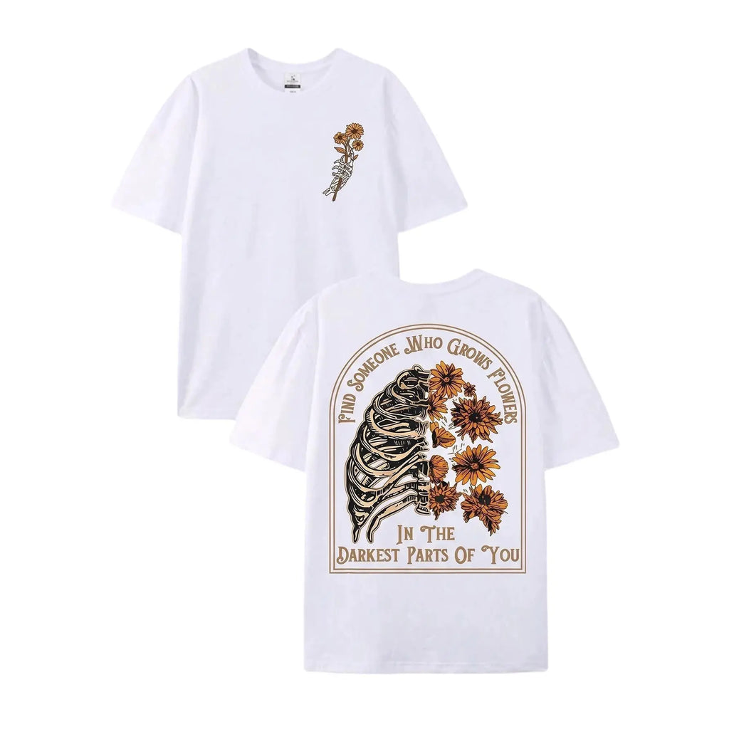 Men's Shortleeve Sunflower Graphic T-Shirt - 230g 100% Soft Washed Cotton, Round Neck, Digital Print, Vivid Color Hold, Casual All-Season Men's Clothing, Graphic Tops