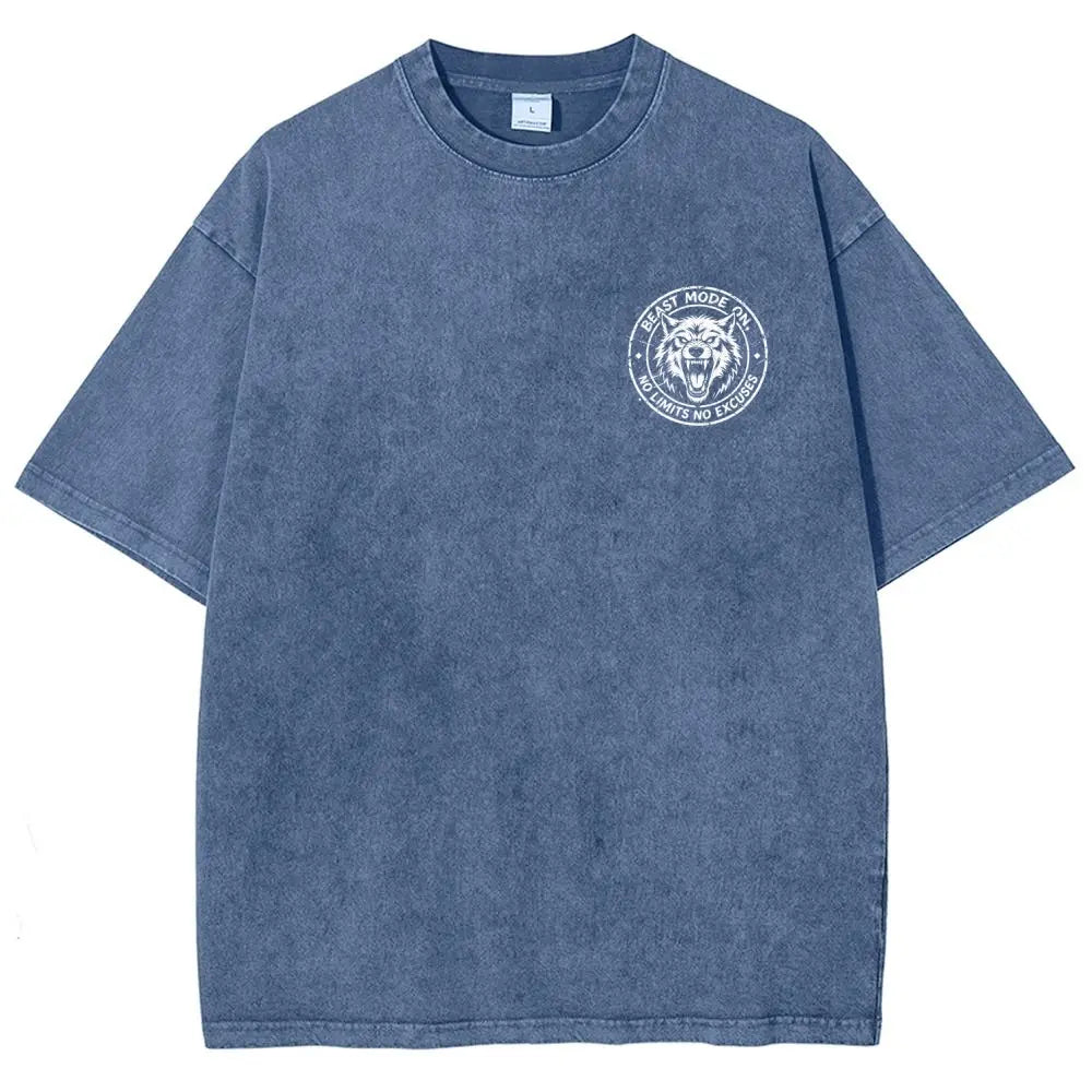 Sport Gym Wolves Oversized Tee Oversize Unisex Washed T-Shirt for Women and Men's Unisex Fit Batik Cotton Oversize Streetwear Menswear Super Soft Pre-Shrunk,back to school,back to school shopping,clothes for back to school,first day of school outfits