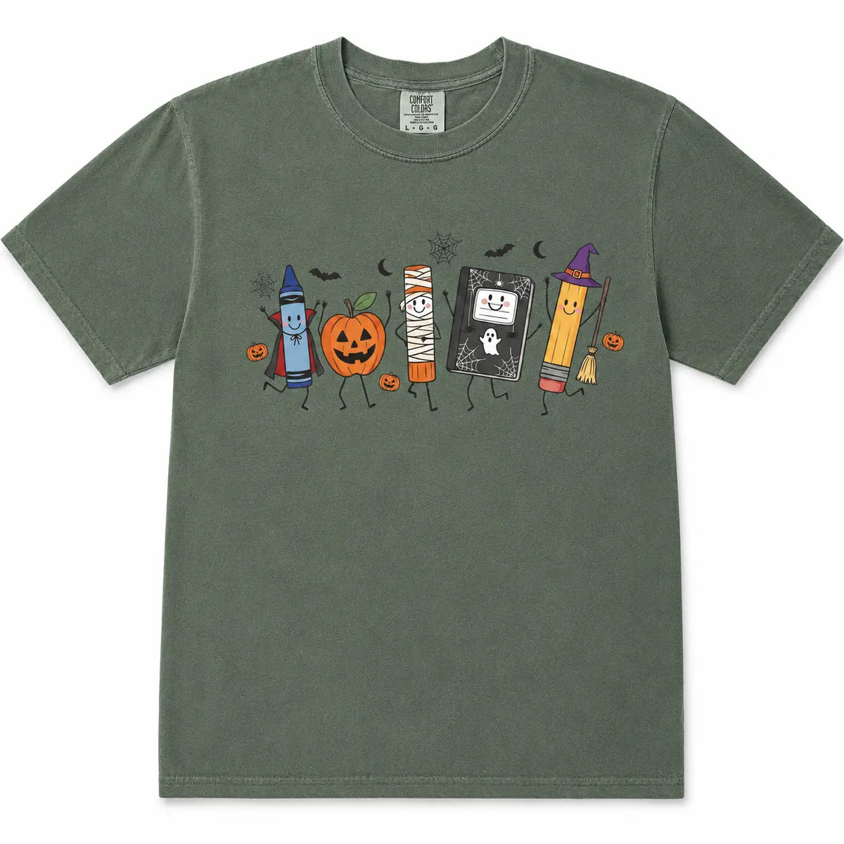 Comfort Colors Halloween Teacher Shirt, Funny Teacher Life T-shirt for Back To School, Preschool Spooky Tee Gift Set, Apparel Made In The US - Schoolhouse Threads