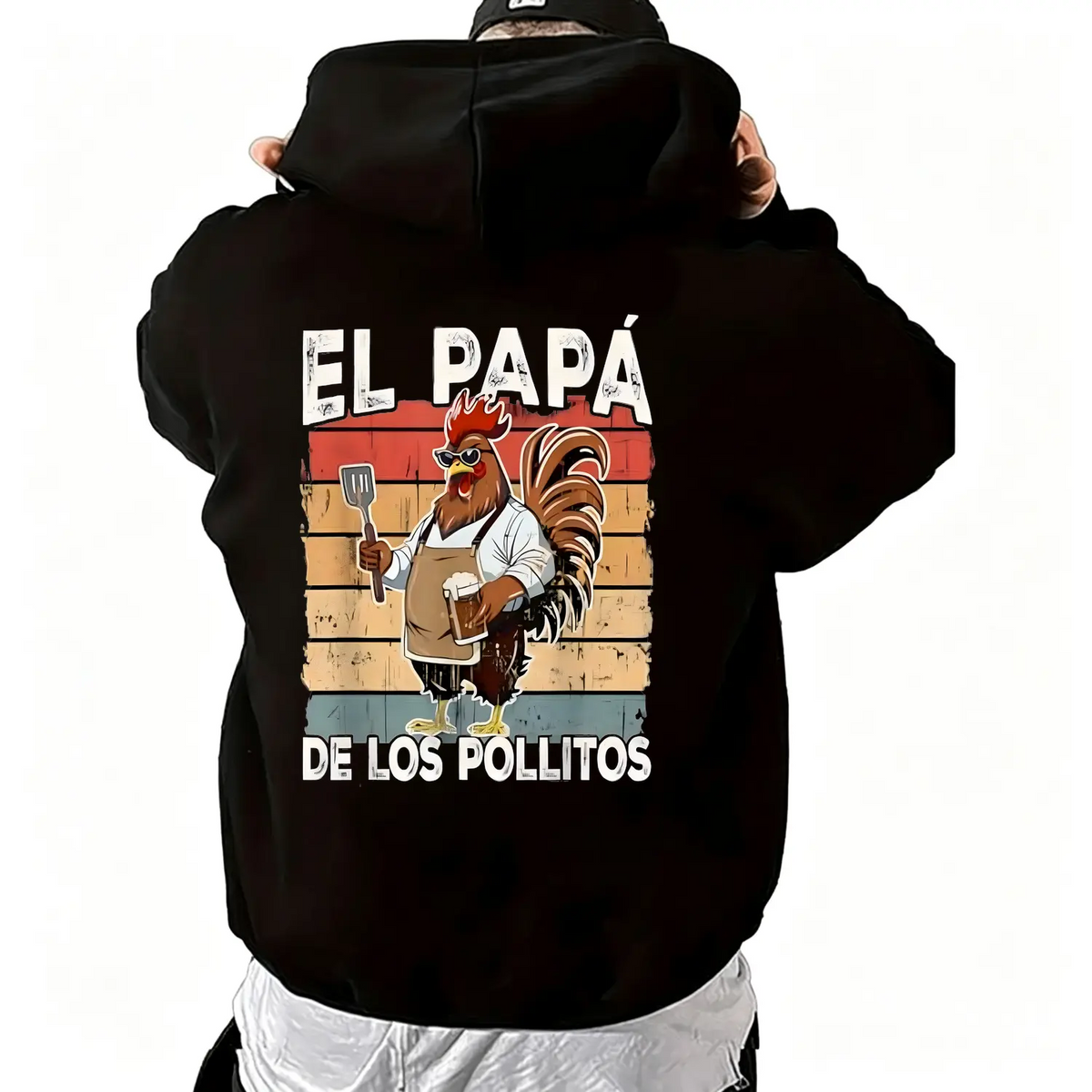 Cotton El Papa de lo pollitos funny Spanish Dia del Padre T-Shirt