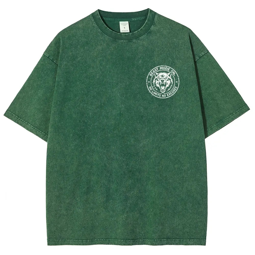 Sport Gym Wolves Oversized Tee Oversize Unisex Washed T-Shirt for Women and Men's Unisex Fit Batik Cotton Oversize Streetwear Menswear Super Soft Pre-Shrunk,back to school,back to school shopping,clothes for back to school,first day of school outfits