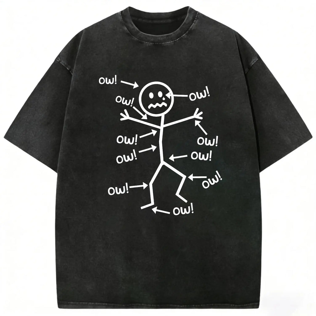 Women's Funny Graphic Print Pain Awareness Tee - Breathable Crew Neck Short-Sleeve Simple Tee, Durable Stitching, Machine-Washable, Easy Styling, All-Seasons Casual Streetwear Top