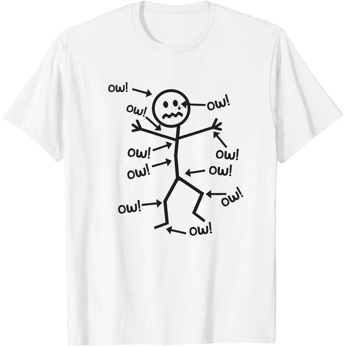 Women's Funny Graphic Print Pain Awareness Tee - Breathable Crew Neck Short-Sleeve Simple Tee, Durable Stitching, Machine-Washable, Easy Styling, All-Seasons Casual Streetwear Top