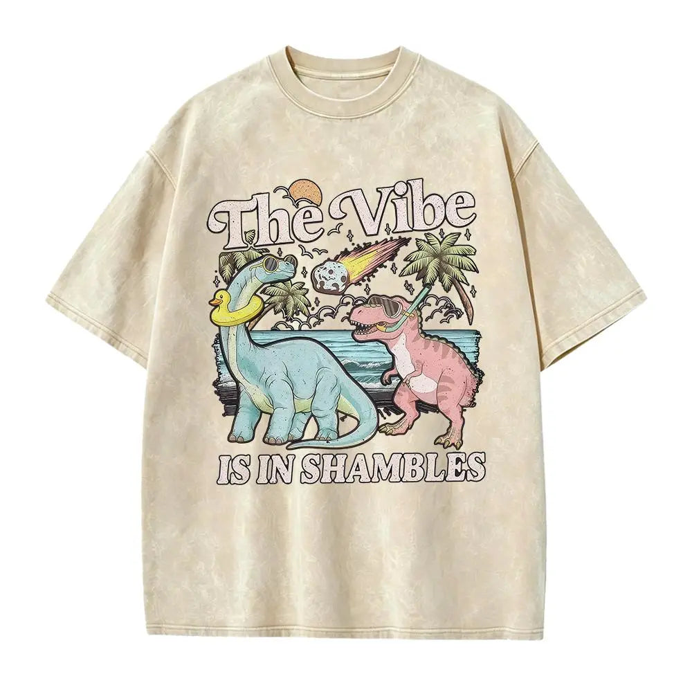 The Vibe Is In Shambles TShirt, Funny Dinosaur Sweatshirt, Cute Mental Health Tee Gift, Gift For Her