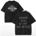 Women's Loose Oversized Printed Graphic T-Shirt - Vibrant Free Palestine Design, Soft Washed Cotton, Taped Neck, Casual Short-Sleeve Streetwear Top for Gym & Everyday Wear, Trendy Shirts for Women